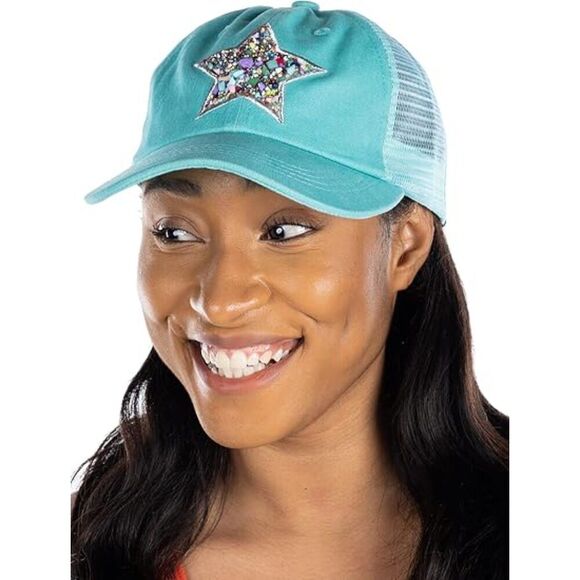 Women\'s Mint Mixed Stone Star Adjustable Fit Classic Comfortable Baseball Cap